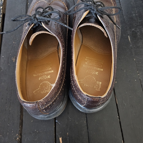 Dr. Martens Vintage Men\'s 9 Dark Brown Leather Oxfords Chunky Lace Up Shoes Y2K main image 6